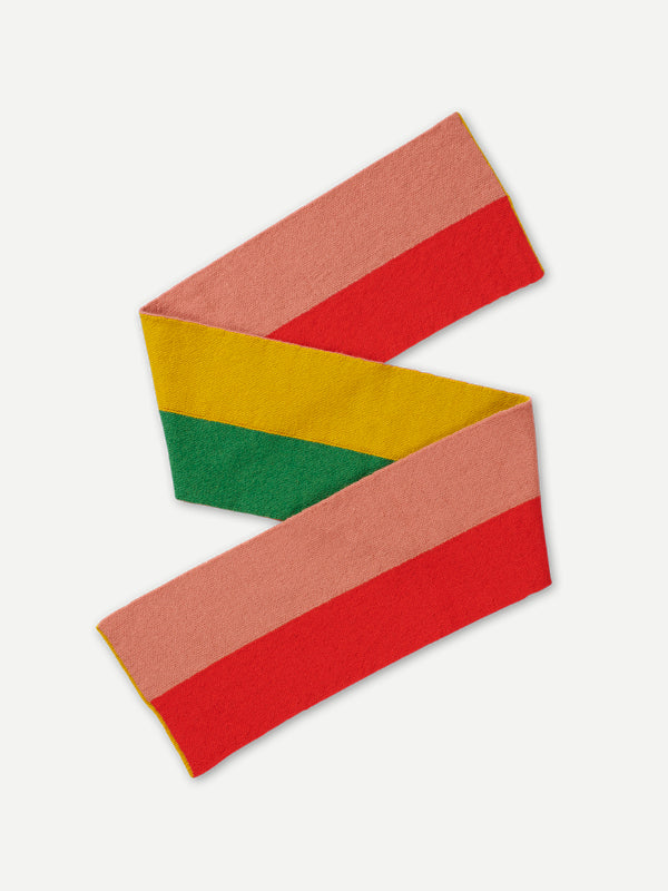 Jo Gordon-Small Brushed Striped Scarf // Cumin + Poppy main image 1