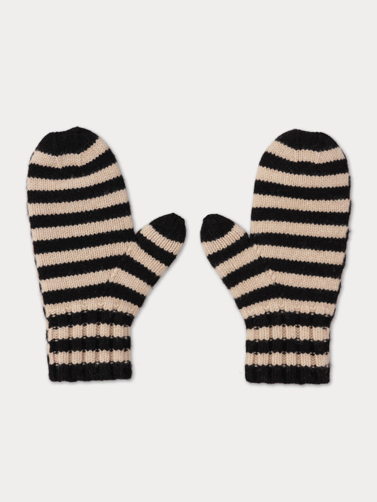 Pair of striped mittens