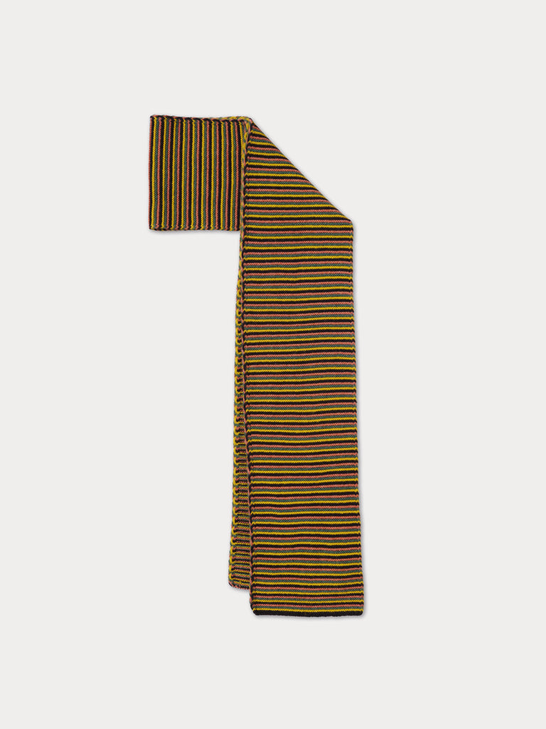 multicoloured striped scarf