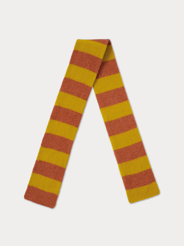 yellow and rust striped scarf