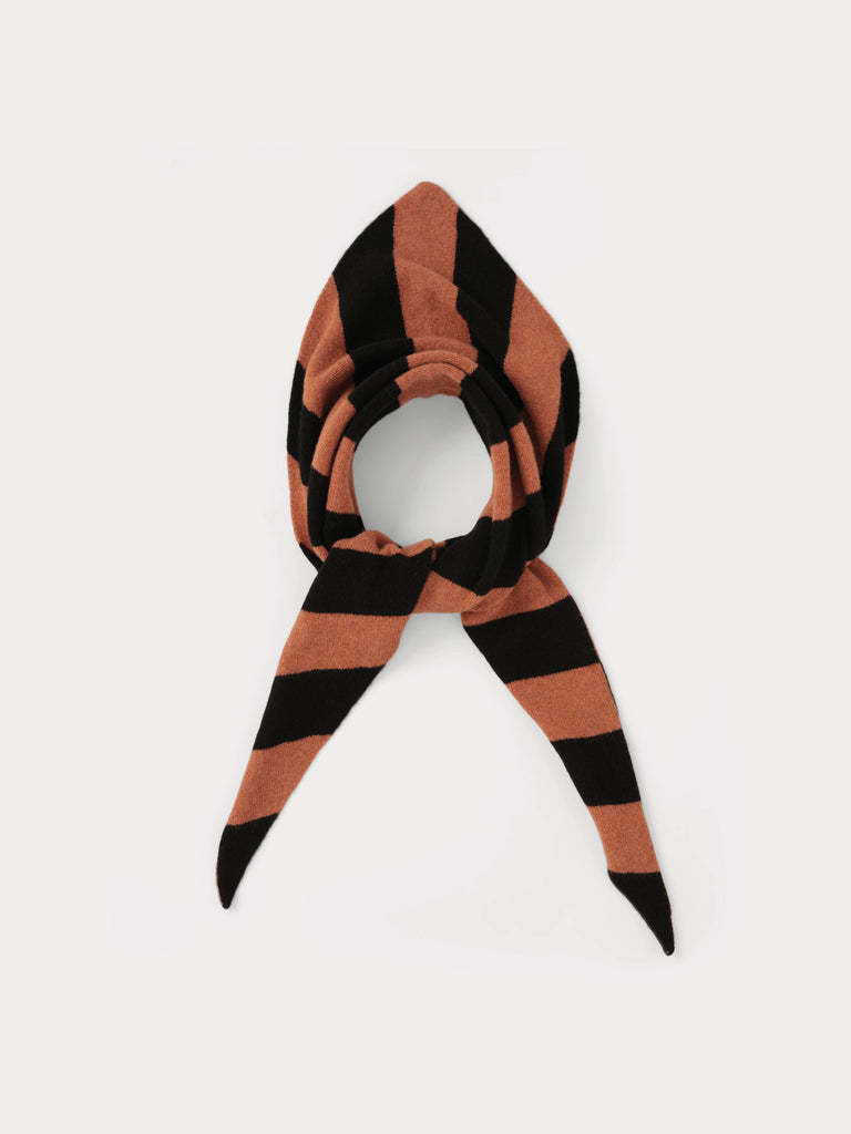 stripe triangle black and red/orange
