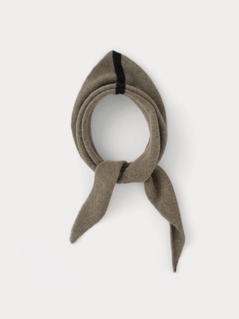 moss and black single stripe scarf