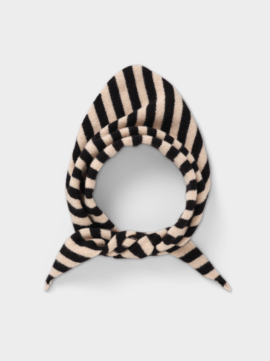 STRIPE TRIANGLE NECKERCHIEF BLACK & OATMEAL – Jo Gordon