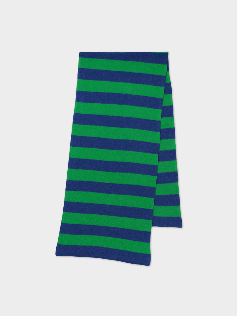 STRIPE BRUSHED BLANKET SCARF NIGHTSKY & PAGODA