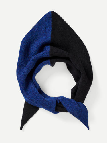 HALF HALF TRIANGLE NECKERCHIEF BLACK & NIGHTSKY