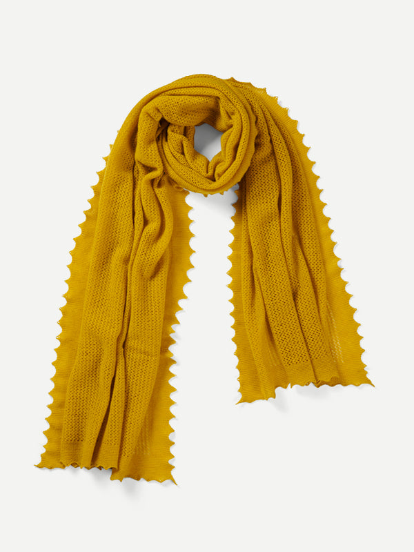 FELTED NOTTINGHAM LACE SCARF TURMERIC