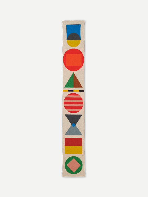 SMALL SHAPES SCARF OATMEAL 2023 ARCHIVE COLLECTION