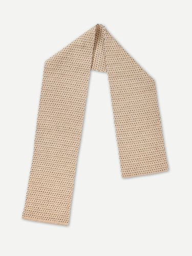 SMALL STITCH SCARF OATMEAL & BLACK