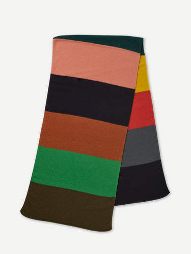 COLOURBLOCK BRUSHED BLANKET SCARF MULTICOLOUR