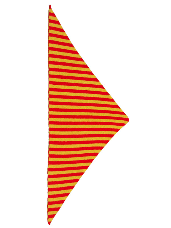 Striped Triangle Neckerchief Scarlet & Turmeric Sample Sale