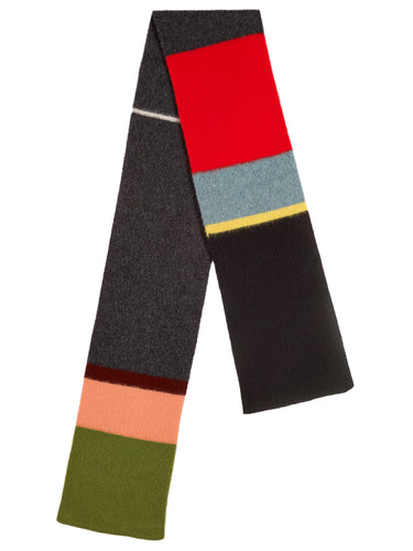 Brushed Uneven Stripe Scarf Multicolour Sample Sale