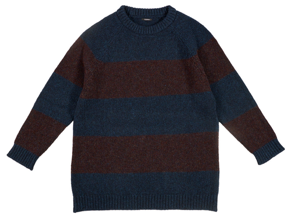 Stripe Oversize Jumper Petrel & Midnight Sample Sale