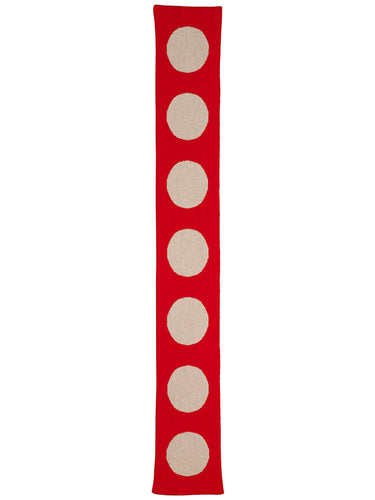 Small Spot Scarf Poppy & Oatmeal Sample Sale