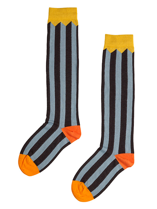 Stripe Knee Length Socks Multicolour
