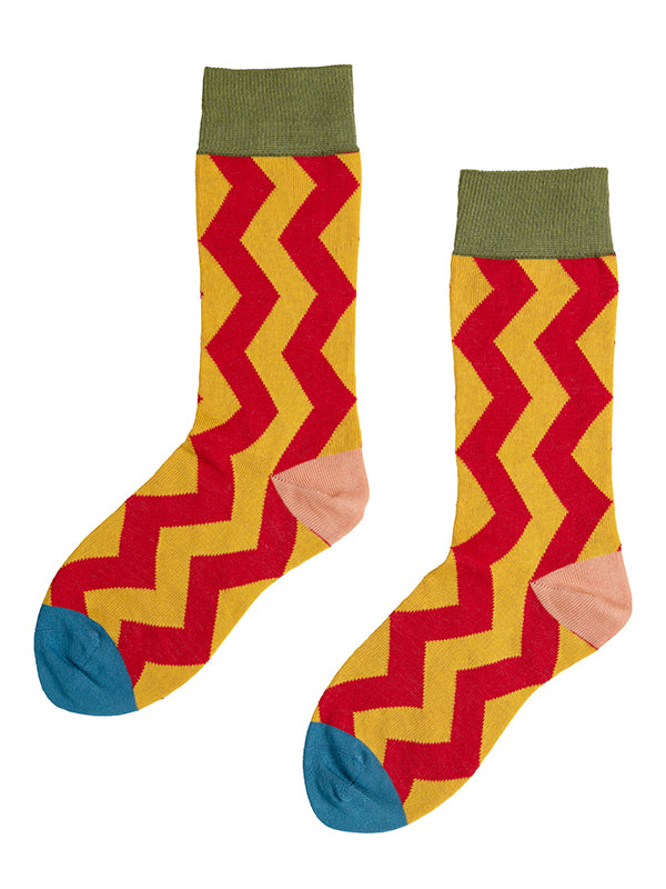 Vertical Zigzag Socks Multicolour