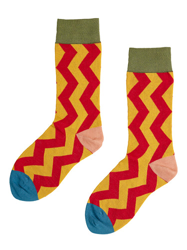 Vertical Zigzag Socks Multicolour