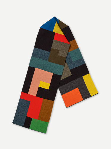 SMALL PATCHWORK SCARF MULTICOLOUR