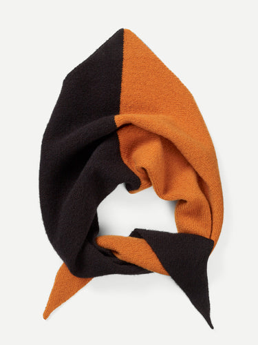 HALF HALF TRIANGLE NECKERCHIEF SIENNA & BLACK