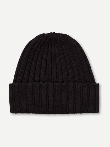 PLAIN RIBBED HAT BLACK