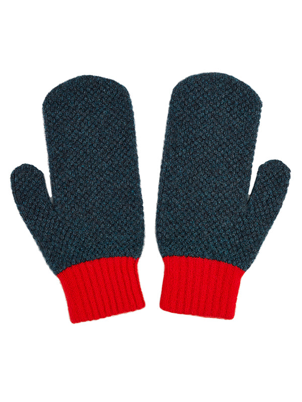 Mittens Lugano & Scarlet-Gloves-Jo Gordon-Mittens Lugano & Scarlet-100% Lambswool-Mittens