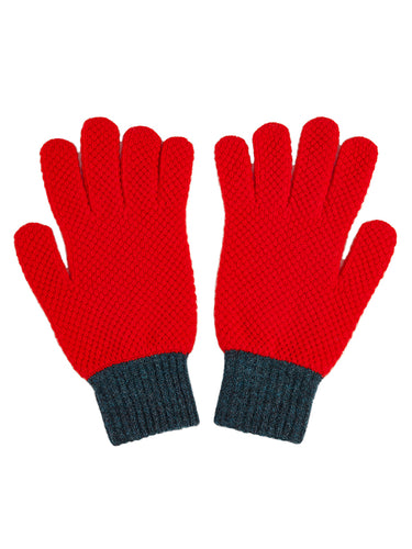 Gloves Scarlet & Lugano-Gloves-Jo Gordon-Gloves Scarlet & Lugano-100% Lambswool-Gloves
