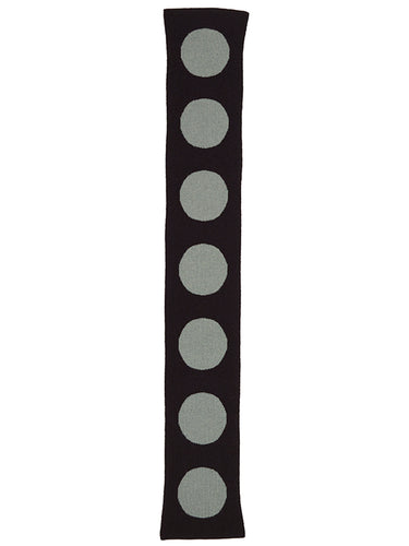 Small Spot Scarf Black & Kintyre-Small Scarves & Neckerchiefs-Jo Gordon-Small Spot Scarf Black & Kintyre-100% Lambswool-Small Scarf