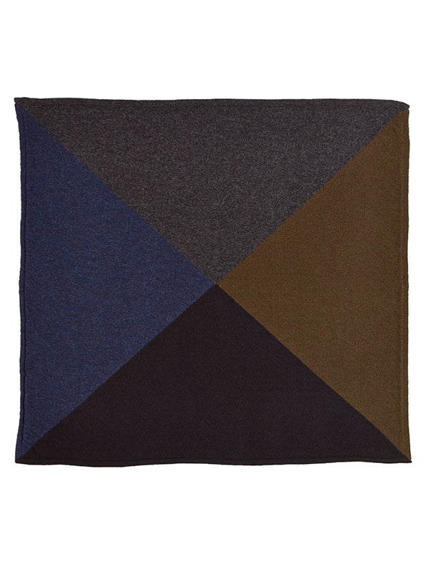 Quarter Square Neckerchief Dark-Small Scarves & Neckerchiefs-Jo Gordon-Quarter Square Neckerchief Dark-100% Lambswool-Neckerchief