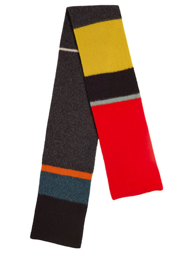 Brushed Uneven Stripe Scarf-Scarves-Jo Gordon-scarf-100% Lambswool