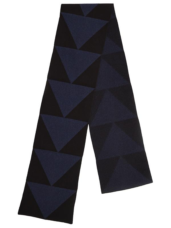 Arrow Scarf Black & Cosmos-Blanket Scarves-Jo Gordon-Arrow Scarf Black & Cosmos-scarf-100% Lambswool