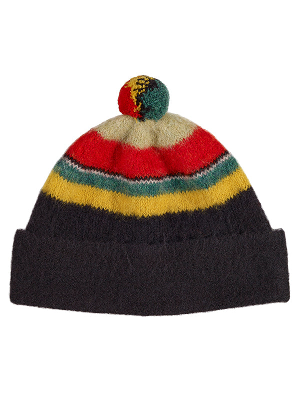 Stripe Shetland Hat black