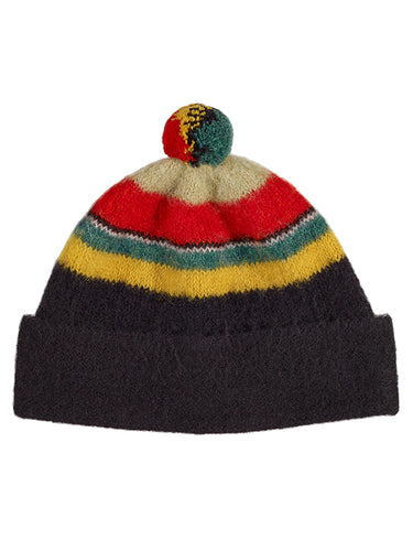 Stripe Shetland Hat black