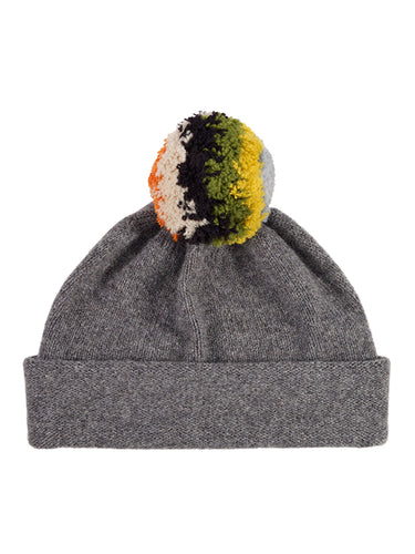 Shaggy Pompom Hat Derby-Pompom Hats-Jo Gordon-Shaggy Pompom Hat Derby-Pompom Hat-100% Lambswool