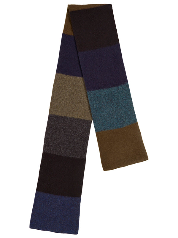 Brushed Colourblock Scarf Dark-Scarves-Jo Gordon-Brushed Colourblock Scarf Dark-scarf-100% Lambswool