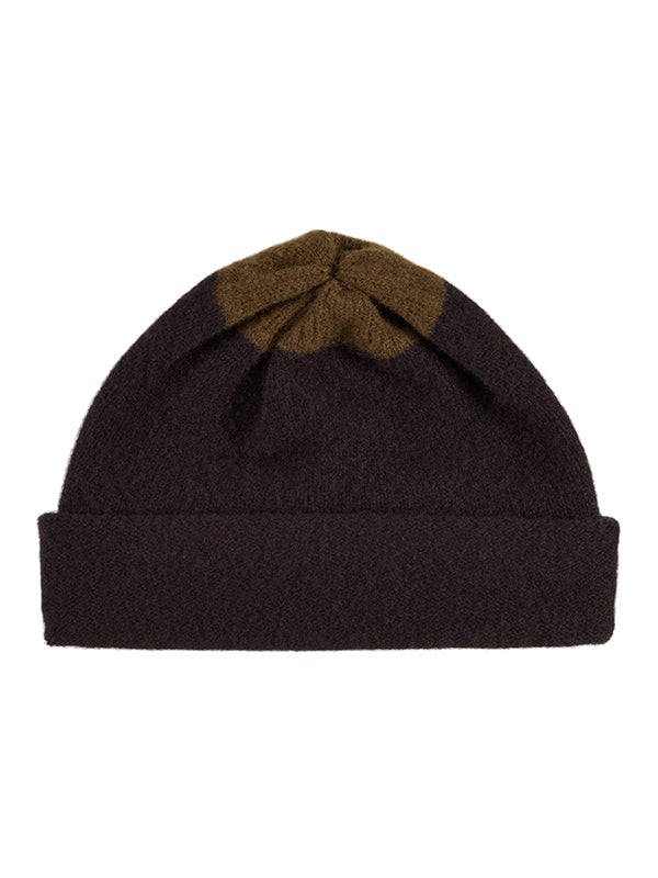 Top Spot Hat Black & Military-Plain Hats-Jo Gordon-Top Spot Hat Black & Military-Hat-Plain Hat-100% Lambswool