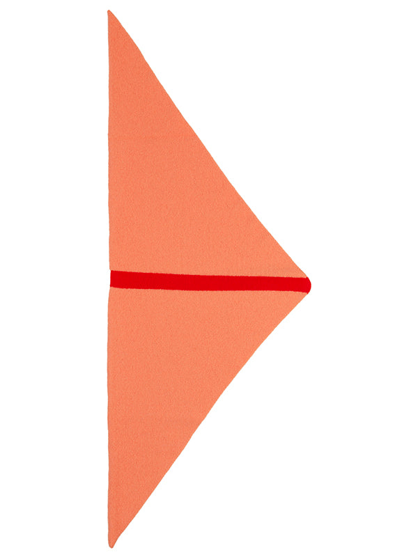Single Stripe Triangle Neckerchief-Small Scarves & Neckerchiefs-Jo Gordon-Single Stripe Triangle Neckerchief Medusa & Scarlet-100% Lambswool-Neckerchief