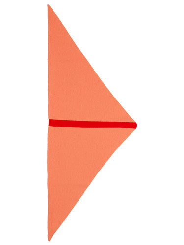 Single Stripe Triangle Neckerchief Medusa & Scarlet-Small Scarves & Neckerchiefs-Jo Gordon-Single Stripe Triangle Neckerchief Medusa & Scarlet-100% Lambswool-Neckerchief