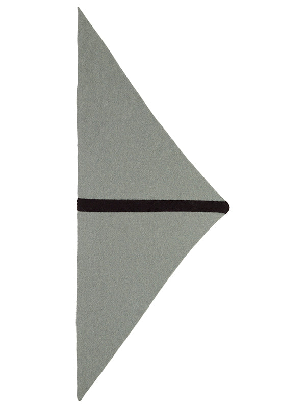 Single Stripe Triangle Neckerchief Kintyre & Black-Small Scarves & Neckerchiefs-Jo Gordon-Single Stripe Triangle Neckerchief Kintyre & Black-100% Lambswool-Neckerchief