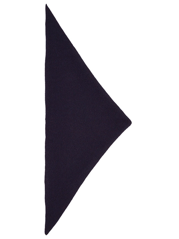 Plain Triangle Neckerchief Nero Navy-Small Scarves & Neckerchiefs-Jo Gordon-Plain Triangle Neckerchief Nero Navy-100% Lambswool-Neckerchief