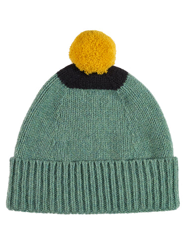 Top Spot Pompom Hat strath & black