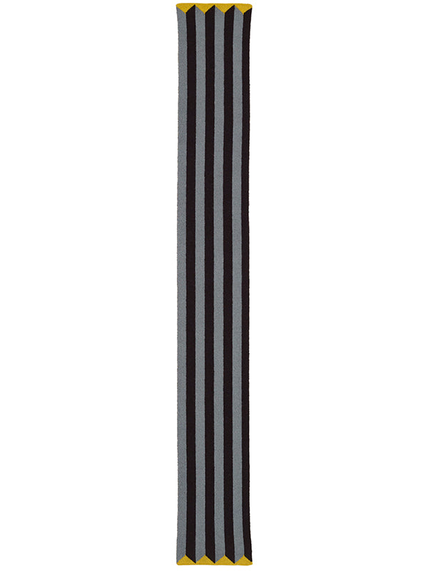 Small Vertical Stripe Scarf Black & purslane