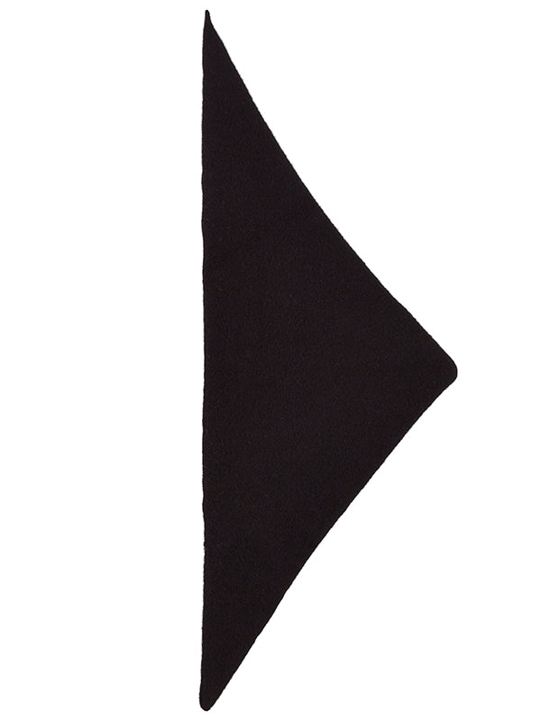 Plain Triangle Neckerchief Black
