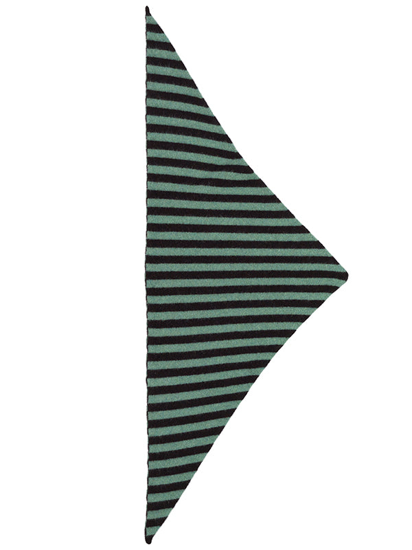 Striped Triangle Neckerchief Black & strath