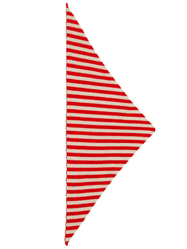 Striped Triangle Neckerchief poppy & Oatmeal