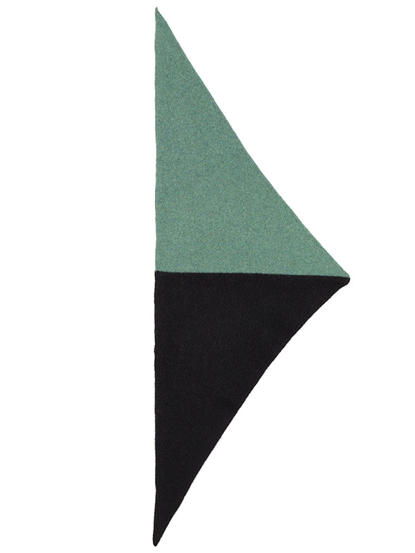 Half Half Triangle Neckerchief Black & Strath