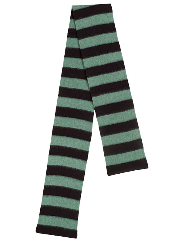 Brushed Stripe Scarf Black & Strath