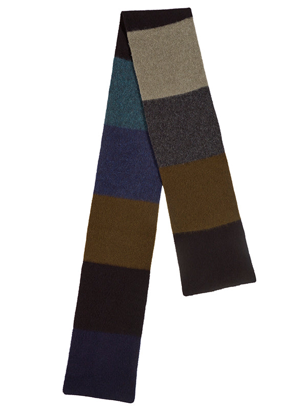 Brushed Colourblock Scarf Dark