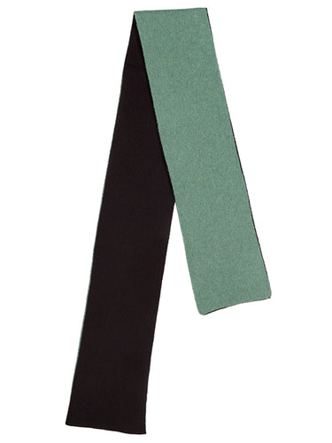 Brushed Two Sided Scarf Black & Strath