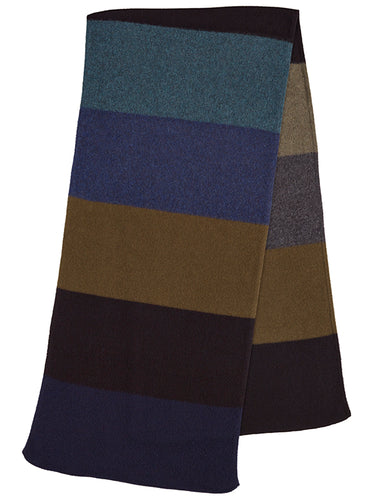 Colourblock Brushed Blanket Scarf Dark