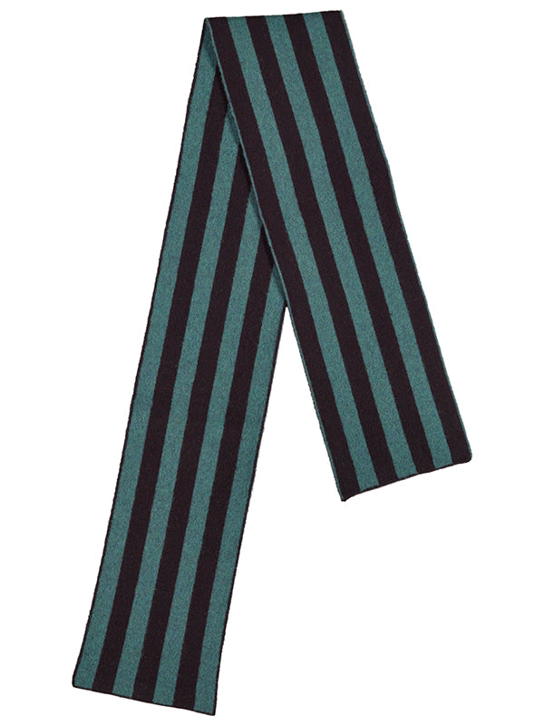 Brushed Vertical Stripe Scarf Black & Cossack