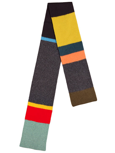 Brushed Uneven Stripe Scarf Multicolour